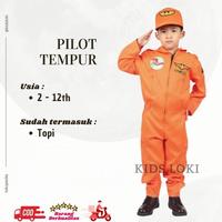 Gambar Kostum Profesi Anak/ Kostum Pilot Pesawat Tempur/ Baju Karnaval - 1 (3-4th) dari QueenBaby Mall undefined 1 Tokopedia