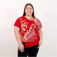 Gambar BAJU BLOUSE BATIK WANITA BIG SIZE JUMBO PREMIUM 292C LD 120cm XXL XXXL BAJU BATIK HAMIL MODERN KERJA KANTOR PESTA KASUAL CEWEK PEREMPUAN GEMUK GENDUT BESAR ATASAN LENGAN PENDEK MODEL TERBARU KEKINIAN MODIS ELEGAN TRENDY QIPAO CHEONGSAM ORIENTAL BLUS MURAH - BLACK dari BIGSIZEELEGAN undefined 4 Tokopedia