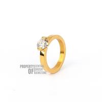 Gambar Cincin Wanita Berlian Moissanite Sertifikat Titanium Gold Ring - SILVER dari Central Grosir Gemstone undefined 4 Tokopedia