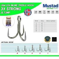 Gambar Mustad Jaw Lock Inline Treble Hook 3X Strong Jl73Np Color Titan Steel - TITAN STEEL, Size 3/0 dari OCEANA00 undefined 1 Tokopedia