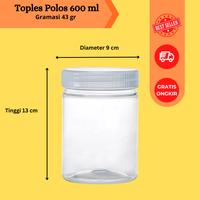 Gambar [Minimal 3 pcs] Toples Polos 600 ml | Toples Tabung 600 ml | Toples Polos 600 ml Termurah | Toples Murah Surabaya - Putih dari StoreNowadays undefined 1 Tokopedia