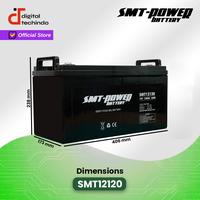 Gambar SAMOTO Battery 12V 120AH Baterai Aki Kering Ups Solar Panel SMT12120 dari Digital Techindo undefined 4 Tokopedia