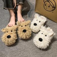 Gambar Casual Fluffy Slippers Women House Flat Cartoon Dog Designer Winter Shoes Girls Cute Indoor Plush Warm Platform Footwear Fashion - White, 38-39 dari Flufy Boots undefined 1 Tokopedia