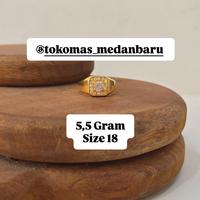 Gambar Cincin Emas 16K 5,5 Gram Size 18 Cincin Emas Permata dari Toko Mas Medan Baru undefined 1 Tokopedia