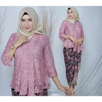 Gambar Setelan Kebaya Modern Model Kutu Baru Bahan Brukat Premium Warna Cream - Cream, M dari DIANDEVIBUTIK undefined 3 Tokopedia