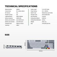 Gambar FANTECH MAXFIT AIR 99 MK916 95% Mechanical Gaming Keyboard Wireless Bluetooth AIR-99 AIR99 - Switch Red dari EON Tech undefined 3 Tokopedia