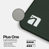 Noir One Series Cloth Gaming Mousepad Poron Foam - Plus One, Green - foto 2