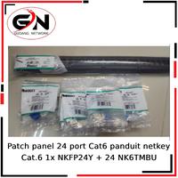 Gambar Patch panel 24 port Cat6 panduit netkey Cat.6 1x NKFP24Y + 24 NK6TMBU dari Gudang Network. undefined 2 Tokopedia