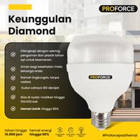 Gambar Lampu Bohlam LED Diamond Proforce 50 Watt 5000 Lumen - Kuning dari Proforce Indonesia undefined 3 Tokopedia