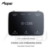 Gambar Mopai KT319 Stereo LIVE STREAMING DOCK 2 in 1 Android & iPhone Converter Soundcard dari aL Gadget Makassar undefined 1 Tokopedia