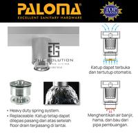 Gambar Floor Drain PALOMA FDP 5104 Saringan Lubang Air Got Lantai Kamar Mandi Anti Bau Kecoa & Banjir Modern Panjang Dapat Diputar dari The Solution Kenari Mas undefined 4 Tokopedia