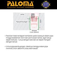 Gambar Floor Drain PALOMA FDP 5104 Saringan Lubang Air Got Lantai Kamar Mandi Anti Bau Kecoa & Banjir Modern Panjang Dapat Diputar dari The Solution Kenari Mas undefined 5 Tokopedia
