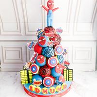 Gambar donat/donat ulang tahun/Donat Ultah tema Spiderman/Donat Spiderman/Donat Tower dari Stelette Cake_NEW undefined 1 Tokopedia