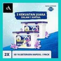 Gambar Azim** Rinso Detergent Cair Capsule Konsentrat Deterjen Matic Kapsul Lavender Fresh 168 G X2 - Twinpack dari Azimi Nadia undefined 1 Tokopedia