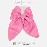 Gambar Stroberi New Satin Coquette Hair Clip - Pink dari Stroberi Accessories undefined 2 Tokopedia