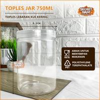 Gambar TOPLES JAR 750ML - Toples Tabung / Toples Lebaran Nastar Kue Kering Bumbu Dapur Plastik - Natural dari secretbase.sby undefined 1 Tokopedia
