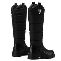 Gambar Down Women'S Winter Knee High Snow Boots Black White Warm Fur Plush High Boot Casual Low Heel Fashion Long Rain Shoes Waterproof - black, 39 dari renopart undefined 5 Tokopedia