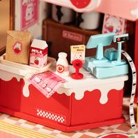 Gambar Original Strawberry Milk Box DS034 DIY Miniature House With Led Light dari TOKO MENULIST undefined 4 Tokopedia