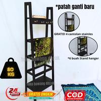 Gambar rak sajadah dan mukena alquran stand hanger aesthetic minimalis tangga estetik rak jilbab - tangga natural dari Toko Rak Serba Ada undefined 5 Tokopedia