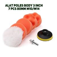 Gambar 7 Pcs Mata Bor Busa Bulat Mesin Gerinda Poles Bodi Sepeda Motor & Mobil / Polishing Woolen Body 3 4 5 Inch M10 M14 Coumpand Wax Buffing Coating - 3InchOrange&Pcs dari Playment Store undefined 1 Tokopedia