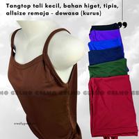 Gambar 3pcs tangtop tanktop tengtop tank top kaos dalam singlet Gym olahraga wanita pria dewasa Tk remaja M L XL ukuran size polos you can see HGT tali kecil slim fit bahan higet katun rayon elastis melar adem nyaman Panjang - Allsize 3pcs, Random dari gelmo undefined 2 Tokopedia