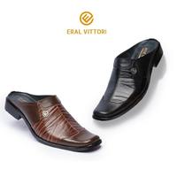 Gambar BEST PRODUK ERLUX 8011 - SEPATU SANDAL BUSTONG PRIA KULIT ASLI ERAL VITTORI HITAM - Cokelat, 41 dari opralin store undefined 4 Tokopedia