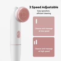 Gambar Fresh Finds Now Electric Face Cleansing Brush For Facial Skin Care Wash Sonic Vibration Massage Tool 2 In 1 Acne Pore Blackhead Silicone Cleaner One-Of-A-Kind Deal dari Olivia 99 Store undefined 3 Tokopedia
