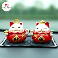 Gambar HAN HAN SHOP Pajangan Dekorasi Hiasan Kucing Manekineko cake topper hiasan Mobil/Patung pajangan Kucing Hoki Lucky Cat/Kucing mobil /Cai Shen Ye - Set 2 dari HANHAN SMART undefined 2 Tokopedia