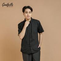 Gambar Kemeja polos pria basic lengan pendek - busan | Goodfella - Hitam, M dari goodfella undefined 3 Tokopedia