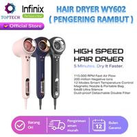 Gambar infinix Hair Dryer WY602 I Hair Dryer Pengering Rambut Portable I High Speed Drying - Smart Temperature Control - Magnetic Nozzle - Dust Proof - PINK dari Top Tech Comp undefined 1 Tokopedia