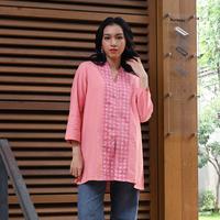 Gambar NONA RARA - PART of Mirae - Fitria Pink Purple PART0292, Blus tunic kasual batik wanita modern dari Nona Rara Batik undefined 1 Tokopedia