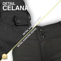 Gambar One Set Setelan Jas Blazer Panjang dan Celana Bahan Kancing Saku Celana Panjang Wanita Stelan Jas Kerja Kantor Cewe Polos Dewasa Anak Jaket Blezer Panjang Kancing 2 Cewek Pakaian Formal Kantoran Dasar Hitam n Jumbo Big Size Cardigan Outer Perempuan Korea - Hitam, S dari DeSulthan Store undefined 4 Tokopedia