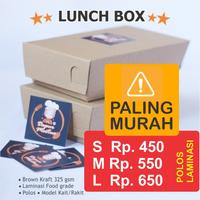 Gambar Lunch Box Paper / Kotak Lunch Box Bahan Kraft Laminasi Size L dari RumahMOCA undefined 1 Tokopedia
