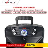 Gambar READY Advance Speaker Portable H801N Gratis Mic Wireless Garansi Resmi 1 tahun dari GARDA ELECTRIKAL undefined 3 Tokopedia