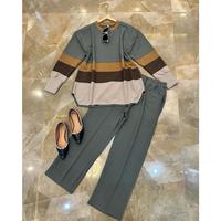 Gambar Setelan Wanita Muslim Matt Caramel Knit Polos Basic OOTD Casual Daily One Set 2in1 - Cream dari Feelisha undefined 1 Tokopedia