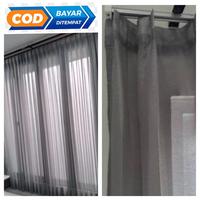 Gambar vitrase gorden premium warna abu Tirai lapisan hordeng jendela dan Pintu Lebar 1 meter - Abu Cantolan, L.100 x T.400 dari Bandung Vareasi undefined 1 Tokopedia