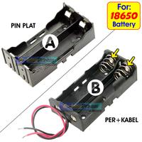 Gambar Paralel 2x 18650 Battery Holder Plat Lempengan Kotak Baterai Batere - A.PIN PLAT dari VISITEK undefined 1 Tokopedia