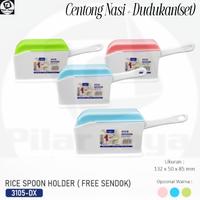 Gambar Tempat Centong Nasi Dengan Tutup(sudah termasuk centong) - Hijau Muda dari Pilar Jaya Housewares undefined 4 Tokopedia
