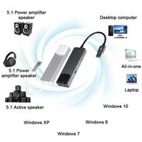 Gambar Good Multi-Function USB External Fiber Optic Sound Card 5.1 Channel Aluminum Alloy Sound Card Movie TV Audio Plug And Play dari Various Fire undefined 5 Tokopedia