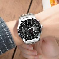 Gambar New.. OPK/swiss army jam tangan pria tahan air asli ori terbaru 2023 keren all stainless steel multifungsi 46mm dial besar jam tangan cwok hitam/perak-COD-8108 - Black-silver dari ellegant id undefined 2 Tokopedia