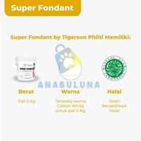 Gambar TERJANGKAU TIGERSON FONDANT SUPER FONDANT KEMASAN 1 EMBER = 5 KG dari anabuluna undefined 3 Tokopedia