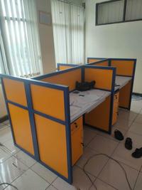 Gambar E Katalog furniture kantor pemerintahan Meja Partisi Kantor 4 orang dan 4 lemari kabinet dari Furniture Semarang undefined 4 Tokopedia