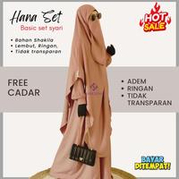 Gambar Shakeena Baju Gamis set sunnah free cadar tali - Gamis set syari adem - Mauve, XL dari Barra Store14 undefined 1 Tokopedia