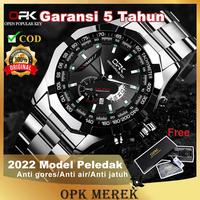 Gambar New.. OPK/swiss army jam tangan pria tahan air asli ori terbaru 2023 keren all stainless steel multifungsi 46mm dial besar jam tangan cwok hitam/perak-COD-8108 - Black-silver dari ellegant id undefined 1 Tokopedia
