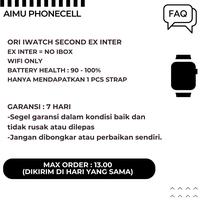 Gambar iwatch series 3 2 7000 38mm & 42mm original 100% mulus apple smart watch s3 s2 s1 fullset second ex inter - Hitam, S7000 42MM STAINLESS dari Aimu Phonecell undefined 4 Tokopedia