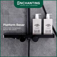 Gambar ENCHANTING Shower Set Brass Kuningan Keran Mandi 3 Mode Fungsi Black Design | Shower Tiang Kamar Mandi Rain Shower Lengkap Tahan Lama Hitam Sower Mandi Full Set Hydropower System Modern Minimalis Europe Enchanting E1697 Kran Wudhu Air Panas Dingin dari Enchanting Official Shop undefined 3 Tokopedia