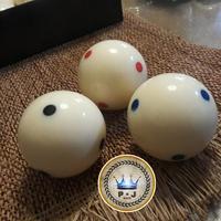 Gambar Billiard Billiard Cue Ball | Bola Putih 2.1/4 inch | 6 Red Dots | Meja 9 Feet ORIGINAL BEST QUALITY - 6 Blue Dots dari HAYT552 undefined 3 Tokopedia