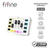 Fifine SC3 / SC-3 / SC 3 Audio Mixer Sound Card RGB LED for Gaming Recording Live Streaming Podcast - foto 5