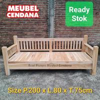 Gambar Diskon Bale Bale Bangku Kursi Asli Kayu Jati / Kursi Bale Teras Taman Outdoor dari Serba Stock undefined 2 Tokopedia
