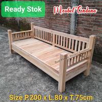 Gambar Diskon Bale Bale Bangku Kursi Asli Kayu Jati / Kursi Bale Teras Taman Outdoor dari Serba Stock undefined 3 Tokopedia